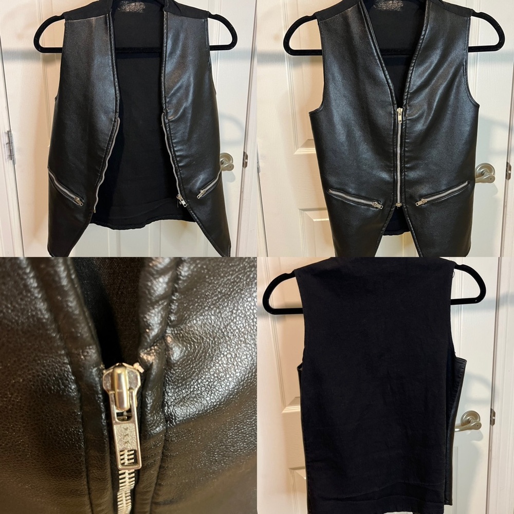 YKK Leather Biker Vest